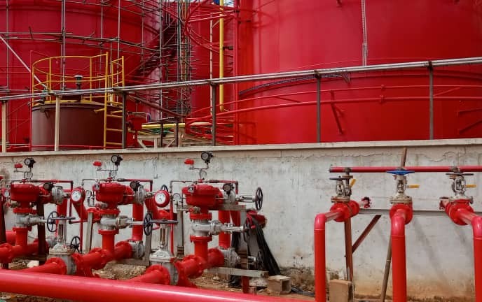 Installation of Fire Hydrant Line for Tank Farm