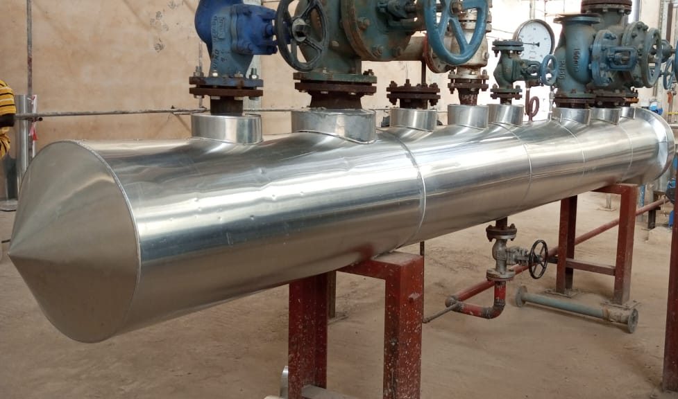 Steam Header Insulation, Inside Boiler