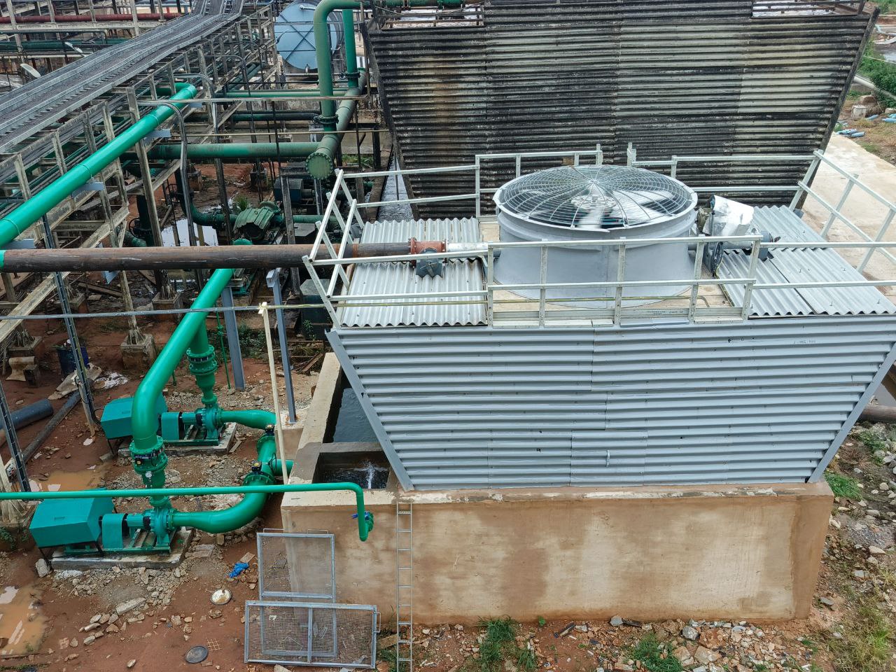 Installation of Cooling Tower Basin, Piping and Pumps