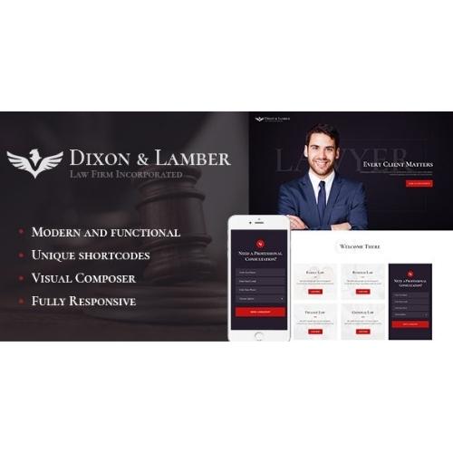 Dixon & Lamber | Law Firm WordPress Theme